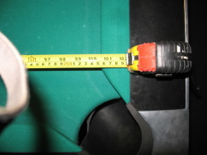 To determine Billiard table room size, measure your Billiard table play field.